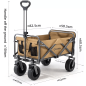 Preview: Qunature | Faltbarer Campingwagen – Stabiler Bollerwagen mit 180L Volumen, bis 150 kg belastbar